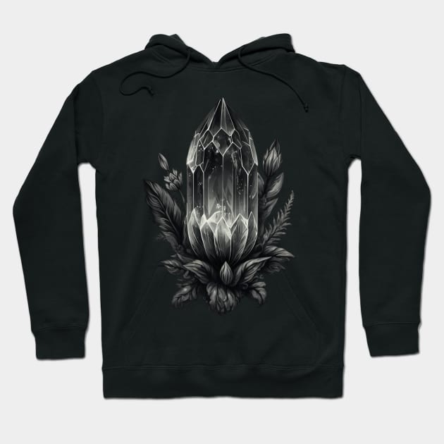 Floral Black Onyx Hoodie by UnrealArtDude